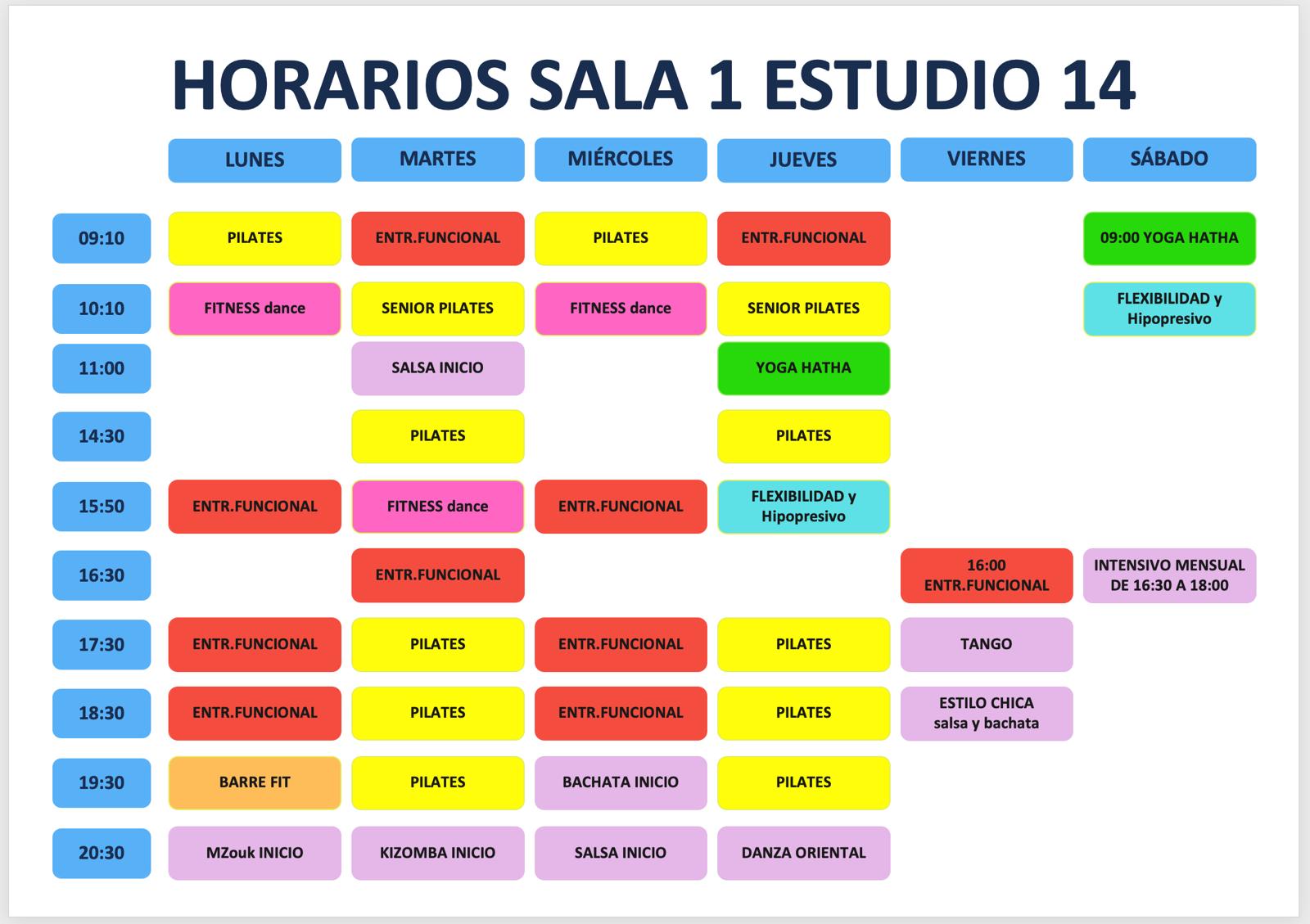 horarios estudio 14 palma