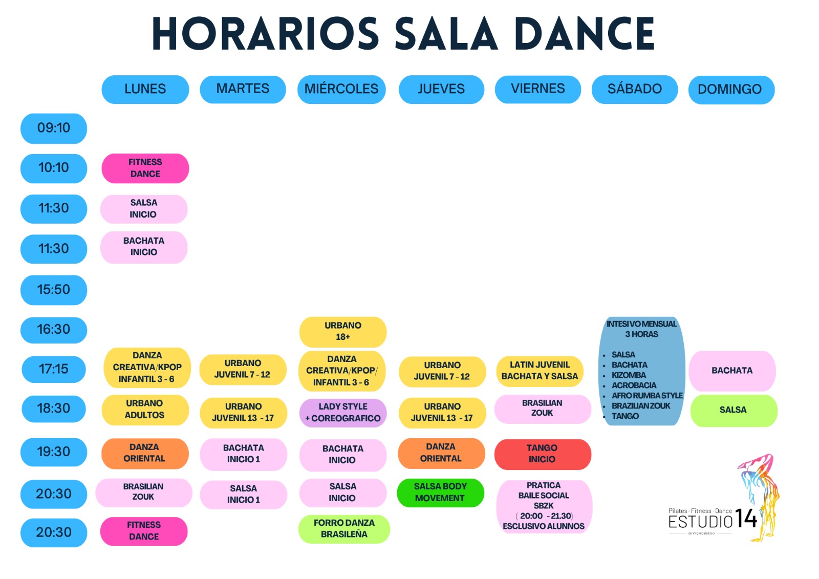 Horarios Sala Dance